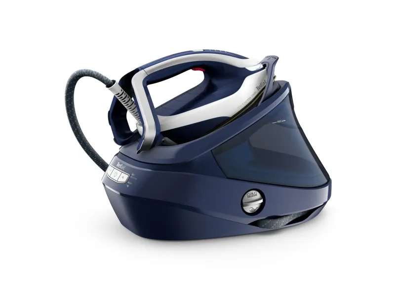 Tefal Pro Express Vision GV9812E0 - Dampstrygejern med automatisk afbrydelse - såleplade: Durilium AirGlide Autoclean - 3000 W - kjoleblå/hvid