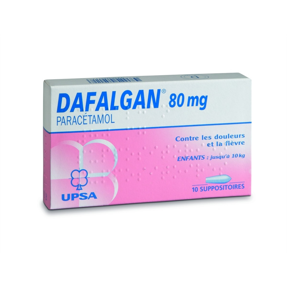 DAFALGAN Supp 80 mg Blist 10 Stk<br>10 Stück, Blister, Zäpfchen