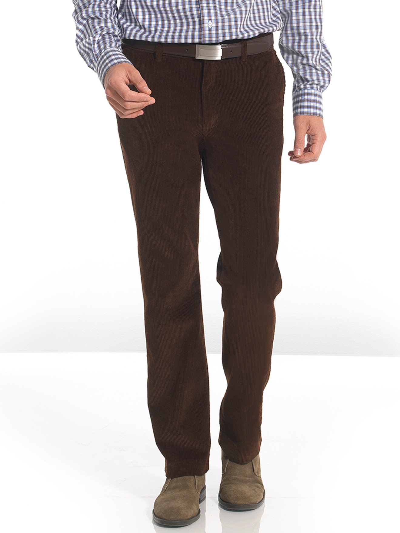 Pantalon droit en velours
