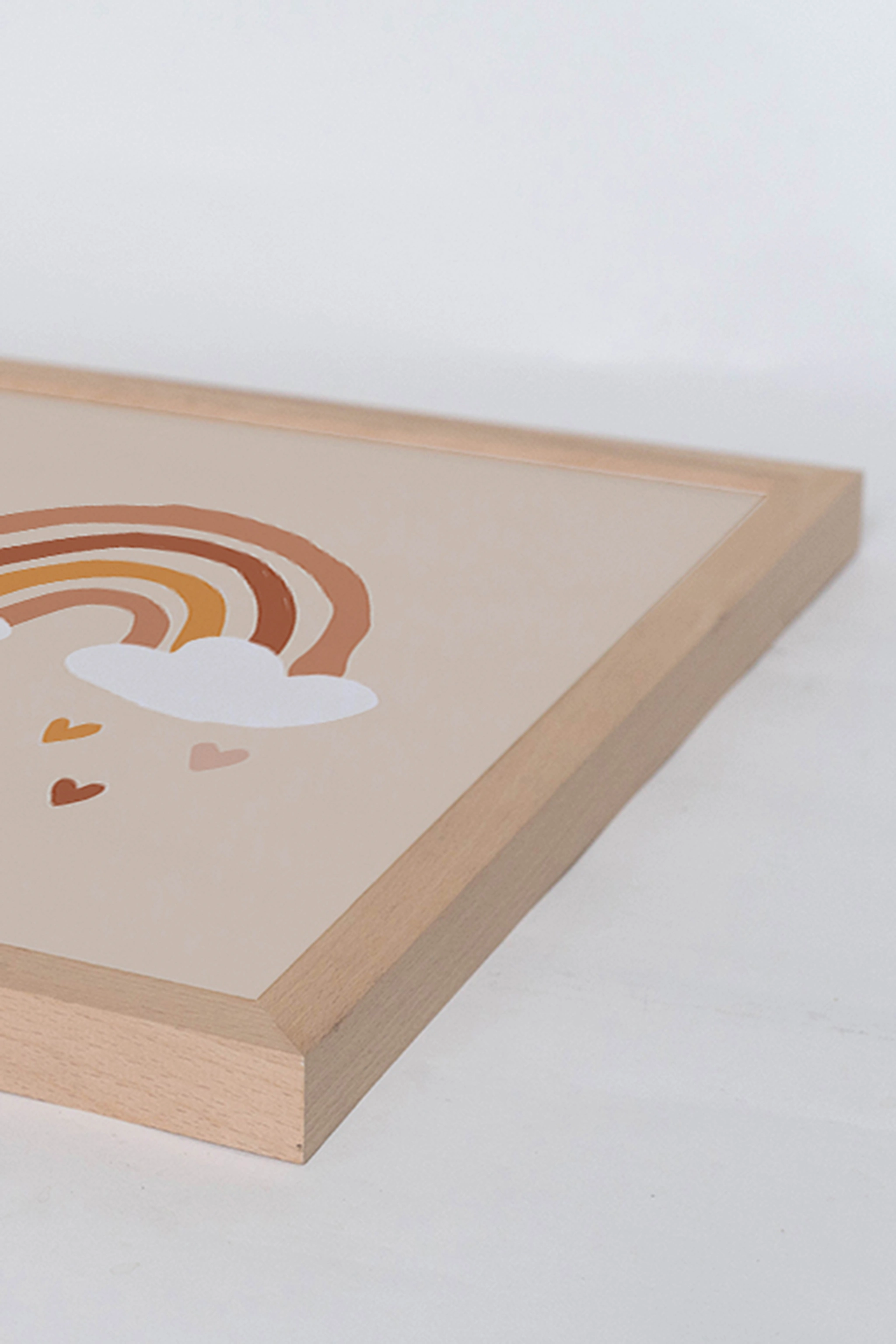Milan Moon Wandbild ICH LIEBE REGENBÖGEN mit Rahmen
