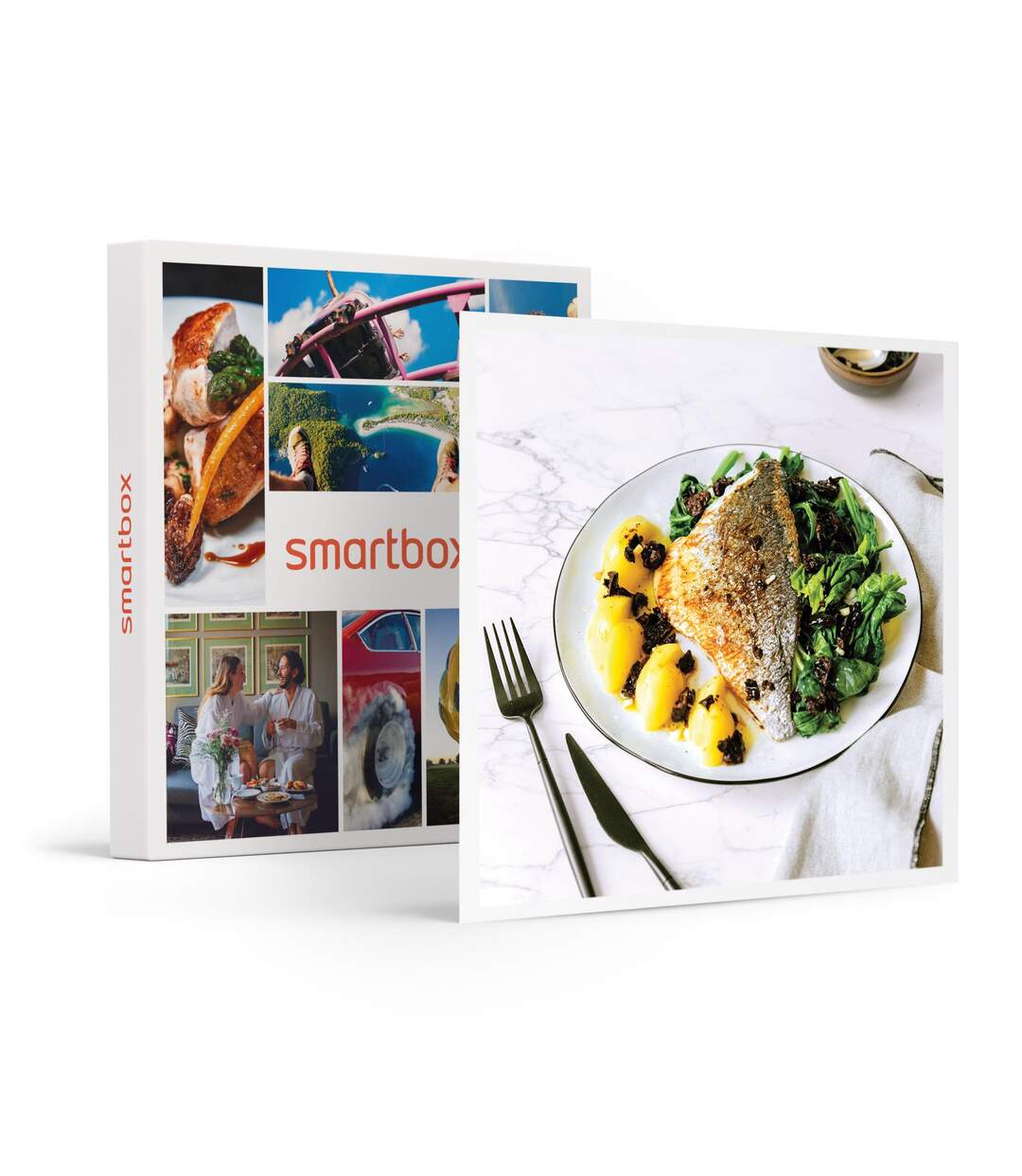 Panier à cuisiner Recettes et Cabas pour 4 personnes avec 3 délicieuses recettes et une option gourmande au choix - SMARTBOX - Coffret Cadeau Gastronomie