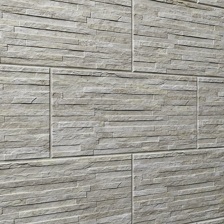 Carrelage mural gris 30,8x61,5cm Shaded slate