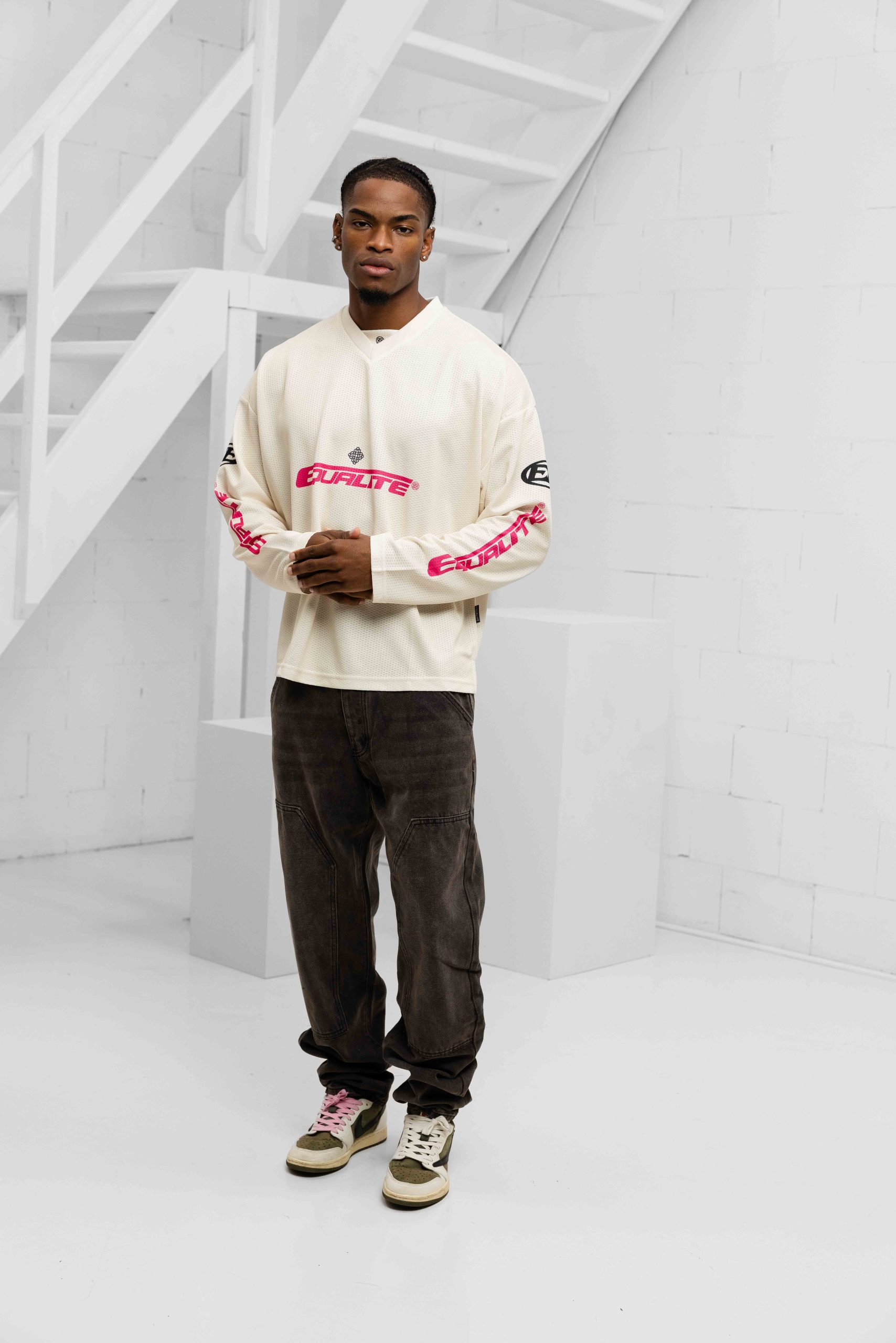 Equalité Arena Longsleeve Jersey Heren Gebroken Wit