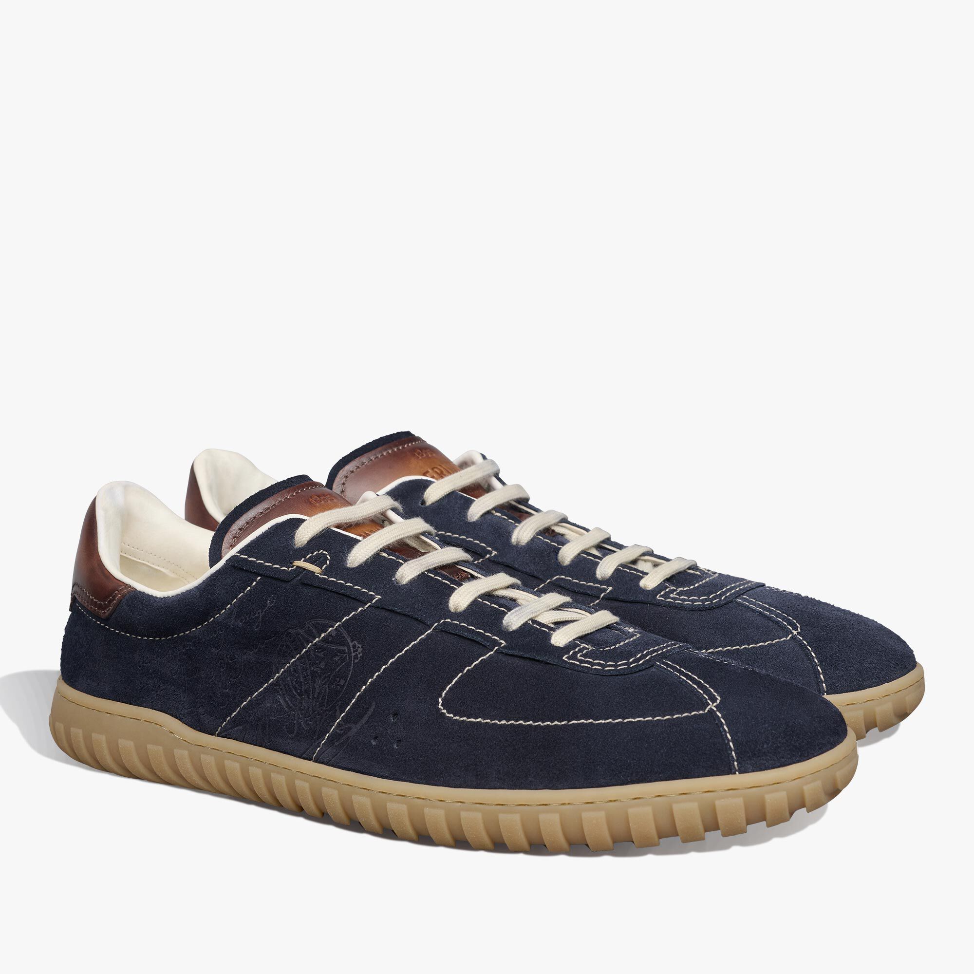 Sneaker Trainer En Suede Scritto