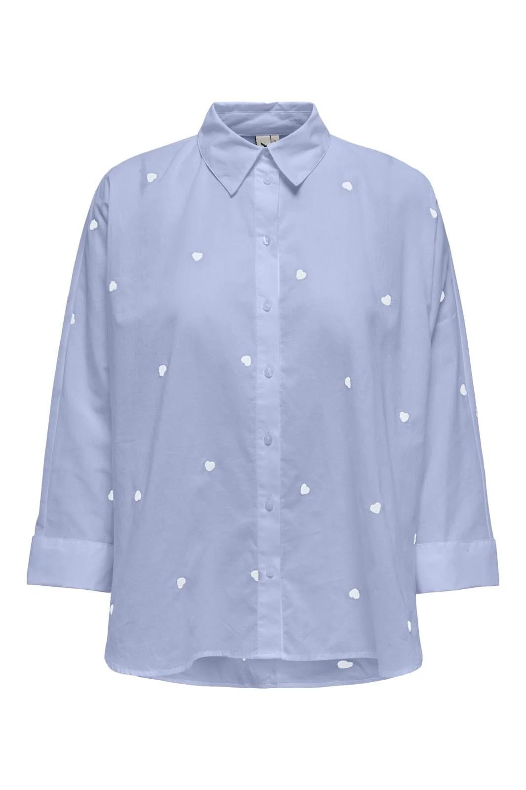 Only Onlnew Lina Grace Ls Emb Shirt 4749761 brunnera blue bright white heart