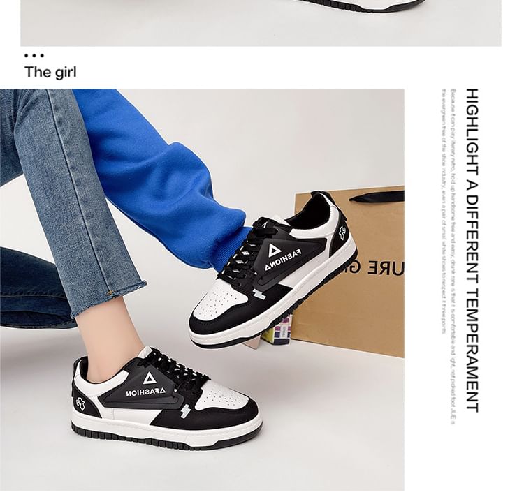 telijimi - Platform sneakers met kleurblokletters