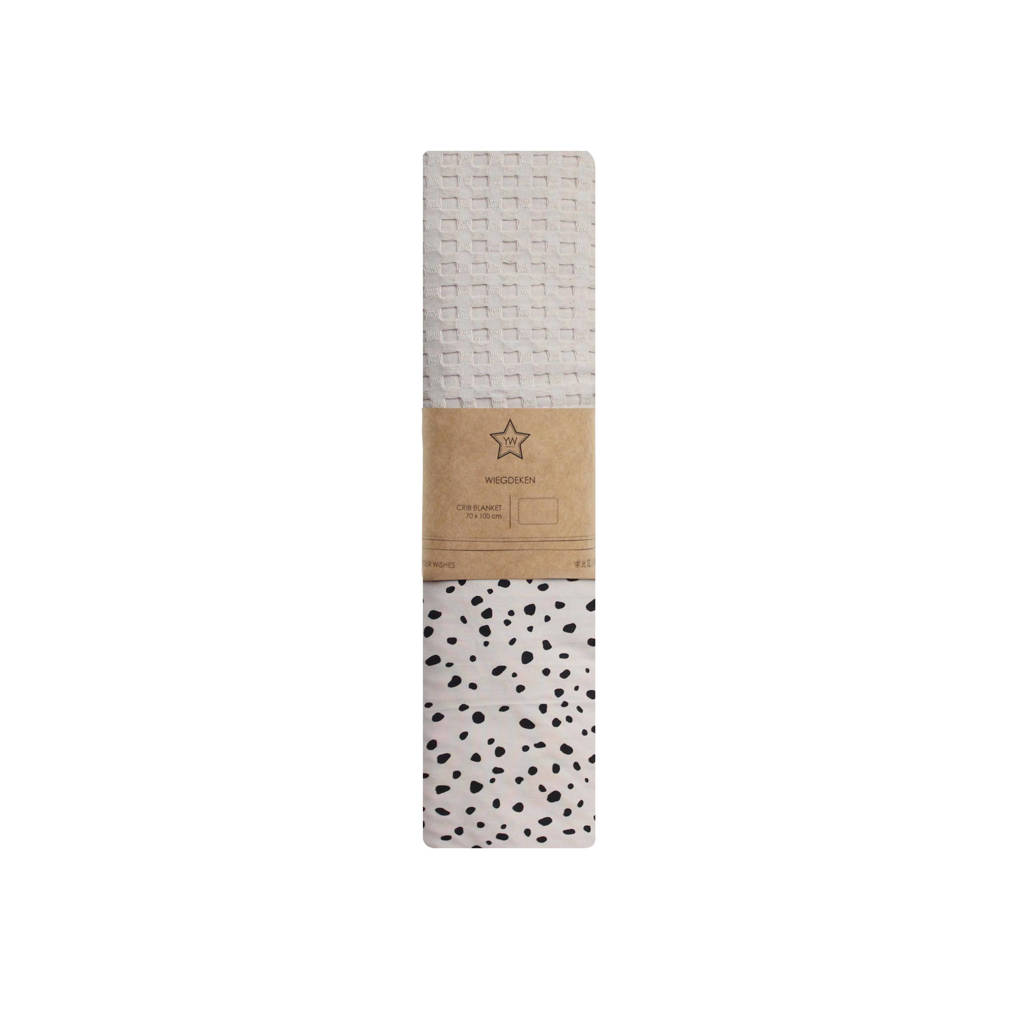 baby wiegdeken Cheetah 70x100 cm beige/zwart