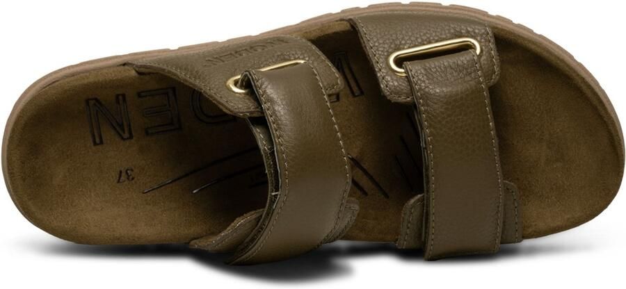 Woden slipper zonder rug Lisa Leather