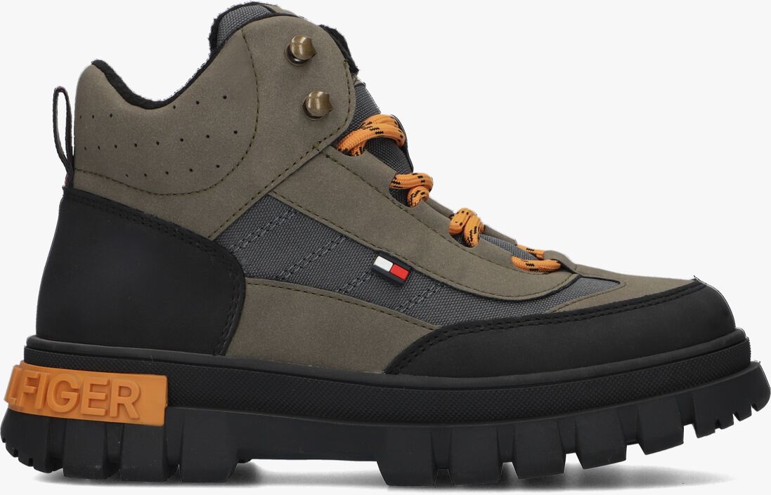 TOMMY HILFIGER groene tommy hilfiger enkelboots lace-up bootie