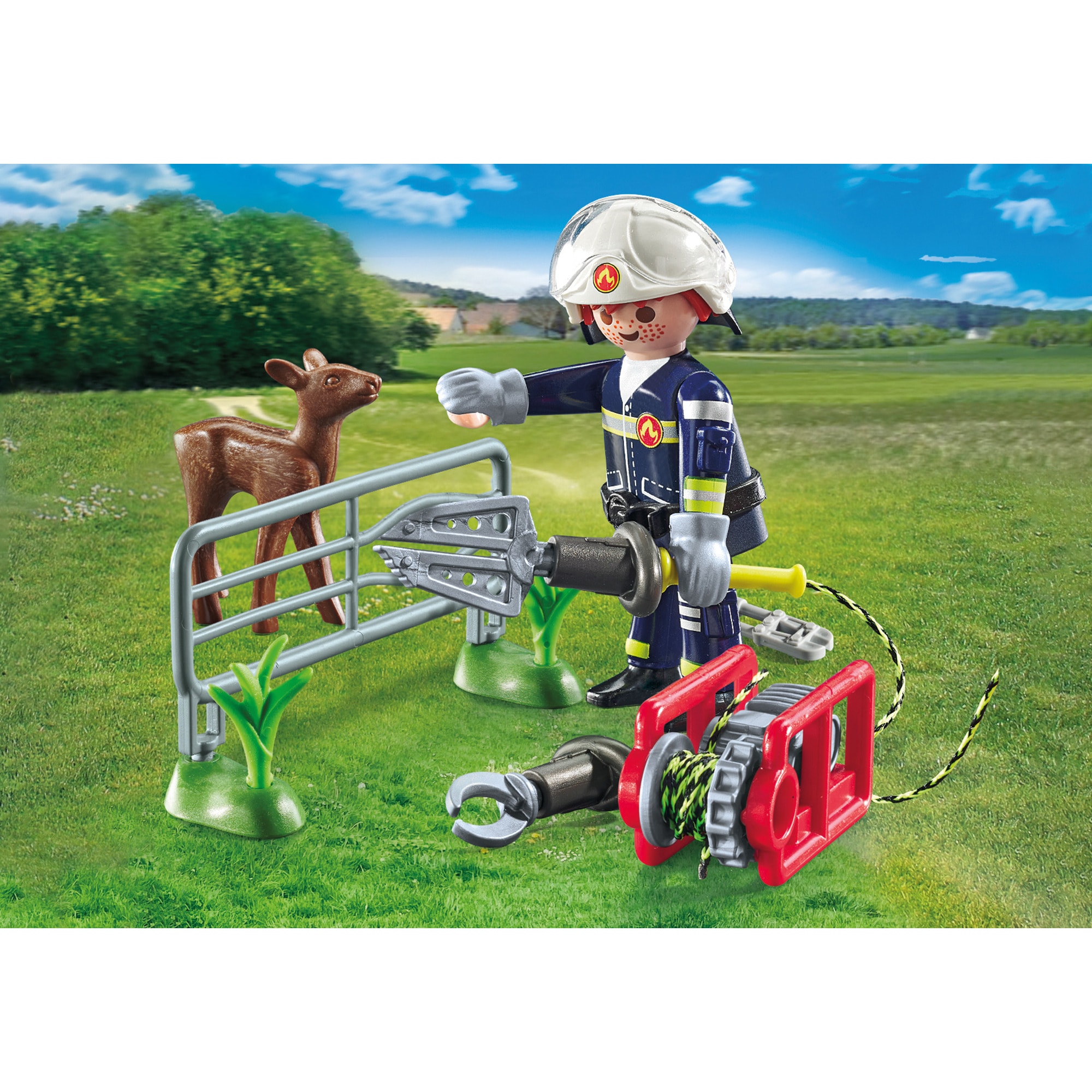 PLAYMOBIL Konstruktionsspielzeug City Action Feuerwehr-Tierrettung