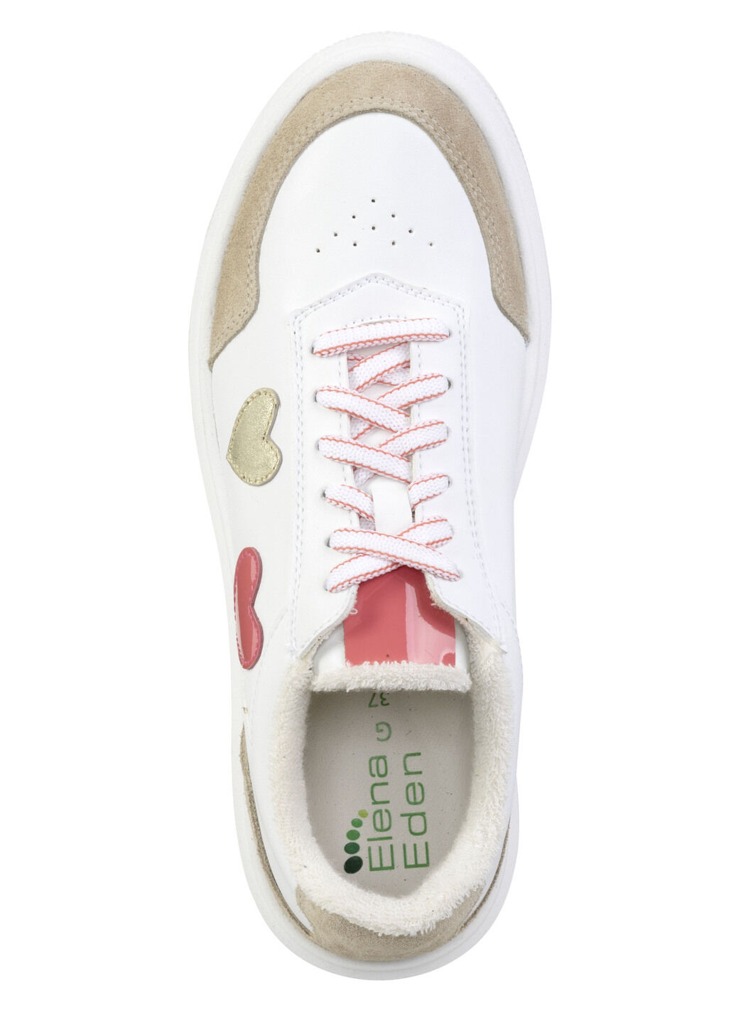 ELENA EDEN Sneaker mit niedlichen Herzchen besetzt