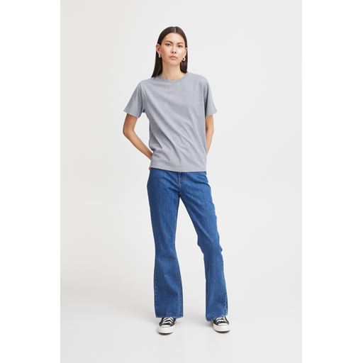 Ichi Palmer T-shirt, Grey Melange, XS