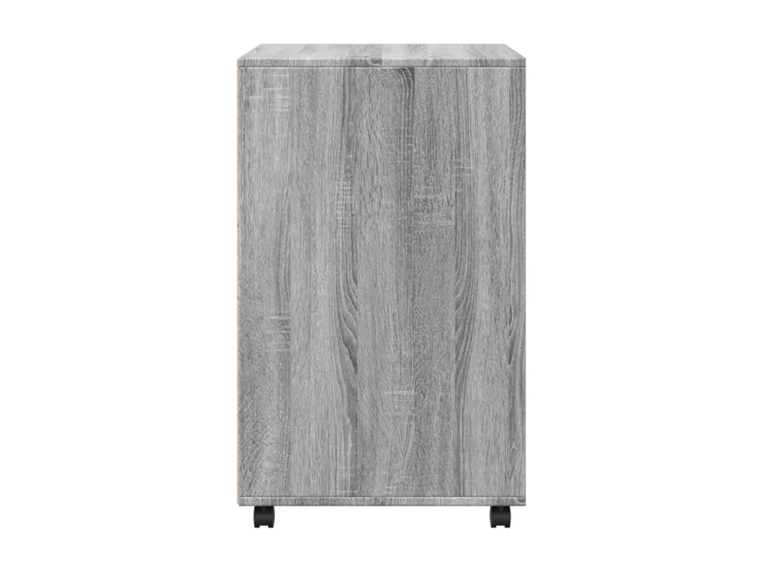 Armoire à roulettes sonoma gris 60x48x81 cm bois d'ingénierie