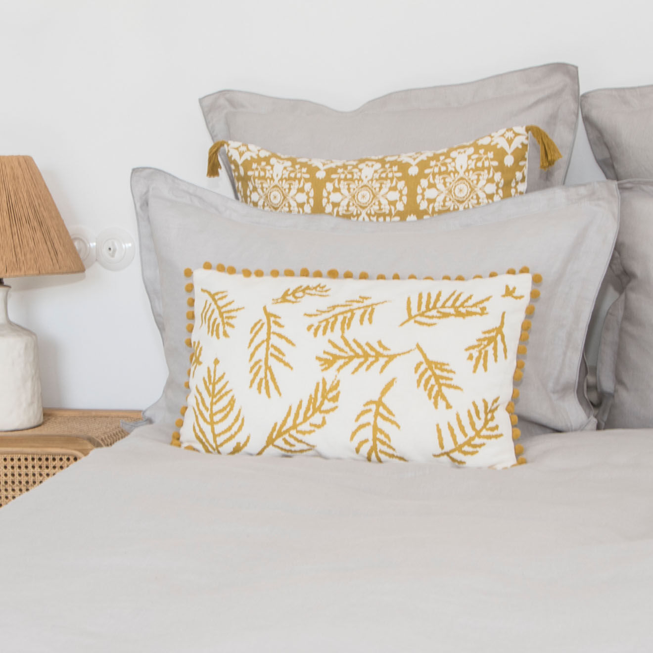 Febronie Home Housse de couette 100% Lin Hortense gris perle