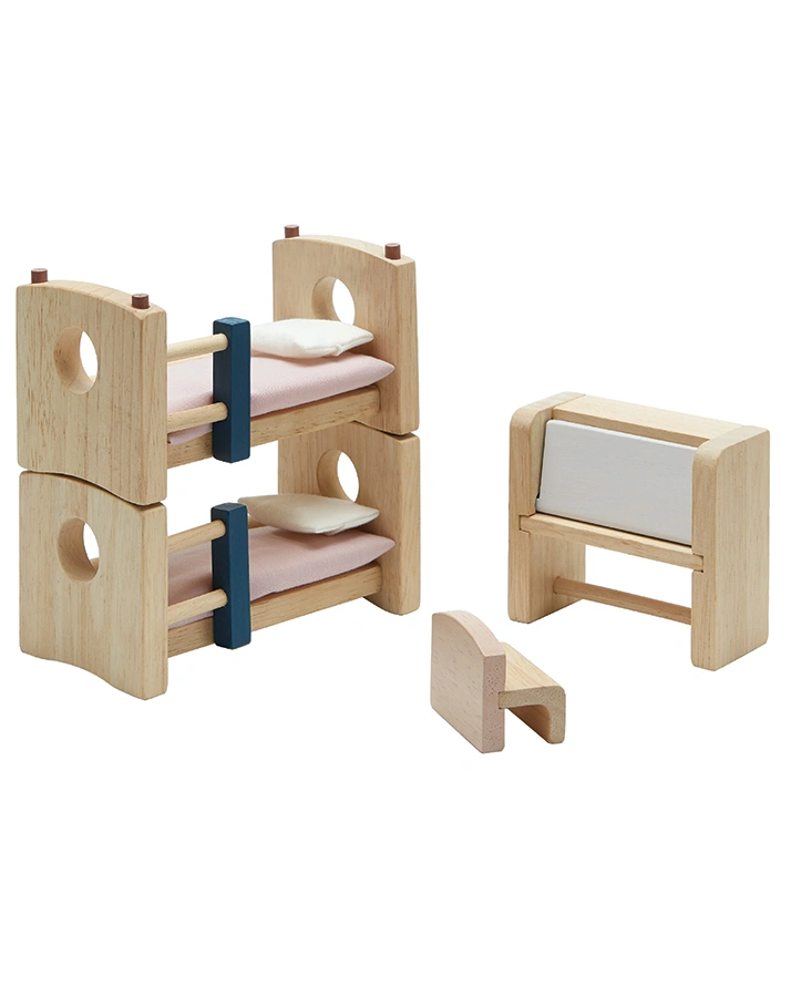 Puppenhaus-Möbel KINDERZIMMER ORCHARD 4-teilig aus Holz