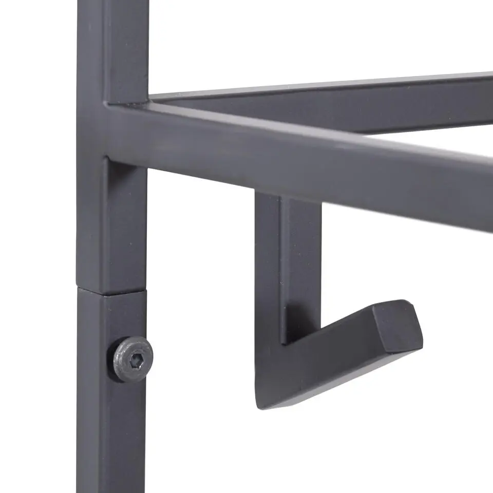 LOFT42 Jip Kapstok - 12 haken - Metaal - Zwart - 100x80x33