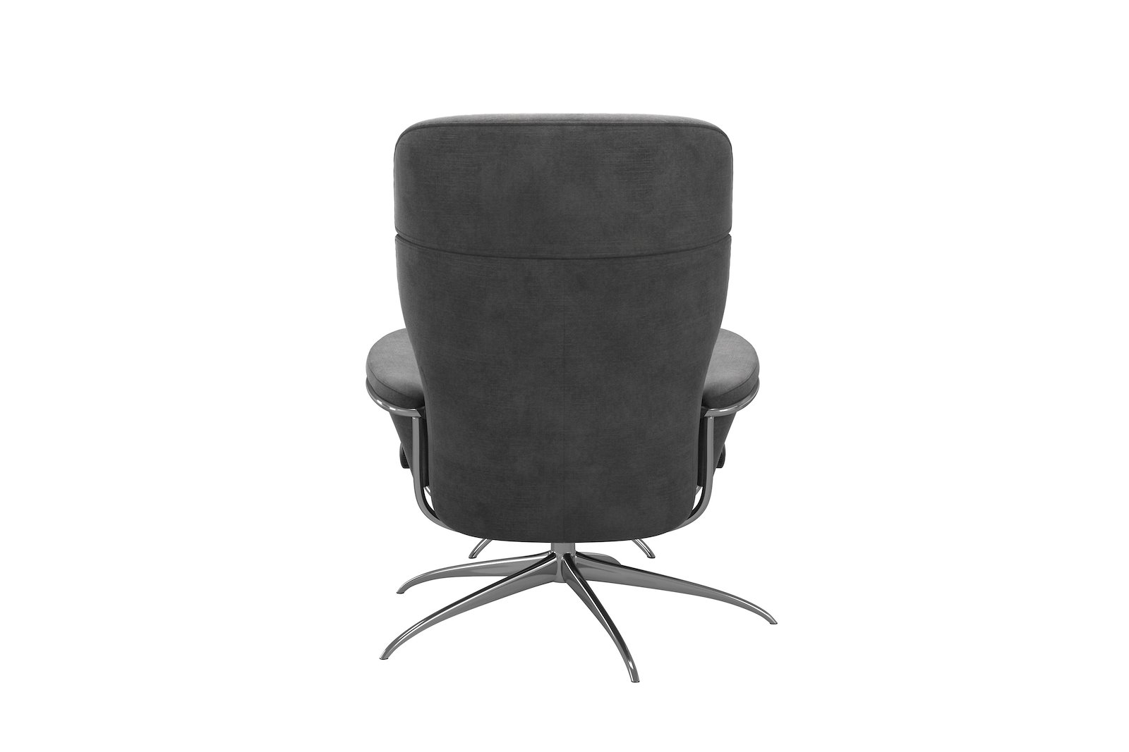 Rome lenestol m/krakk Tekstil Magnolia Light Grey - Star - Chrome