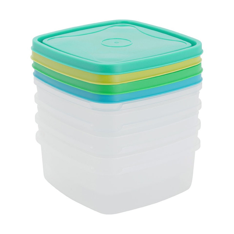 Vershoudbakjes van plastic - 250 ml - set van 4