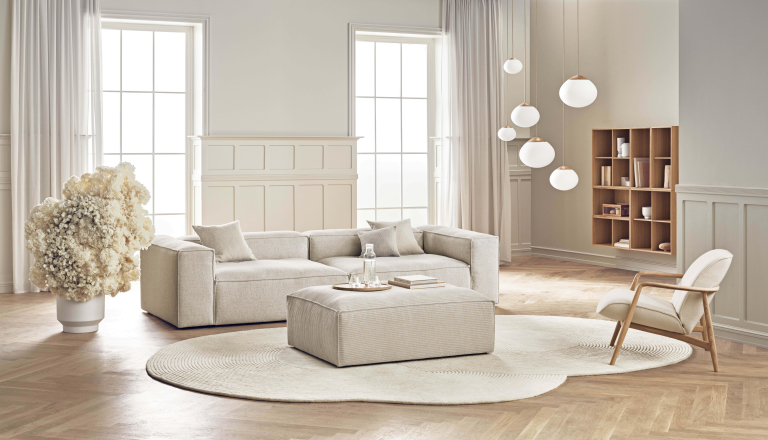 Bolia Zen Rounded vloerkleed 300x377 beige