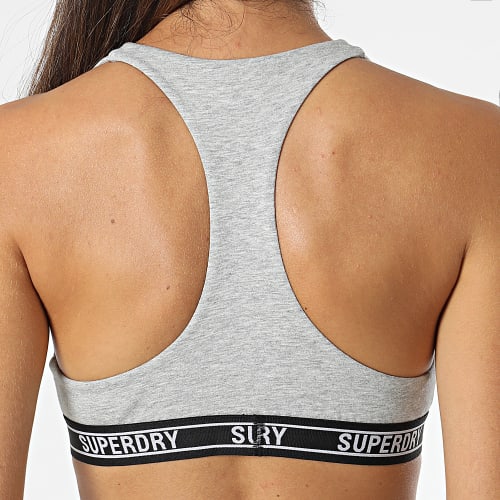 Brassière Femme Multilogo Gris Chiné