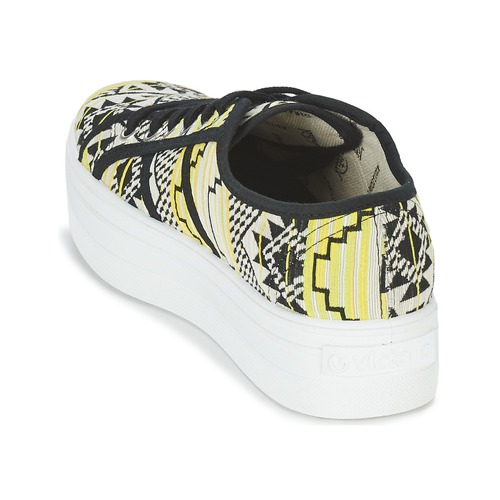 Victoria - BASKET ETNICO PLATAFORMA - Noir / Jaune