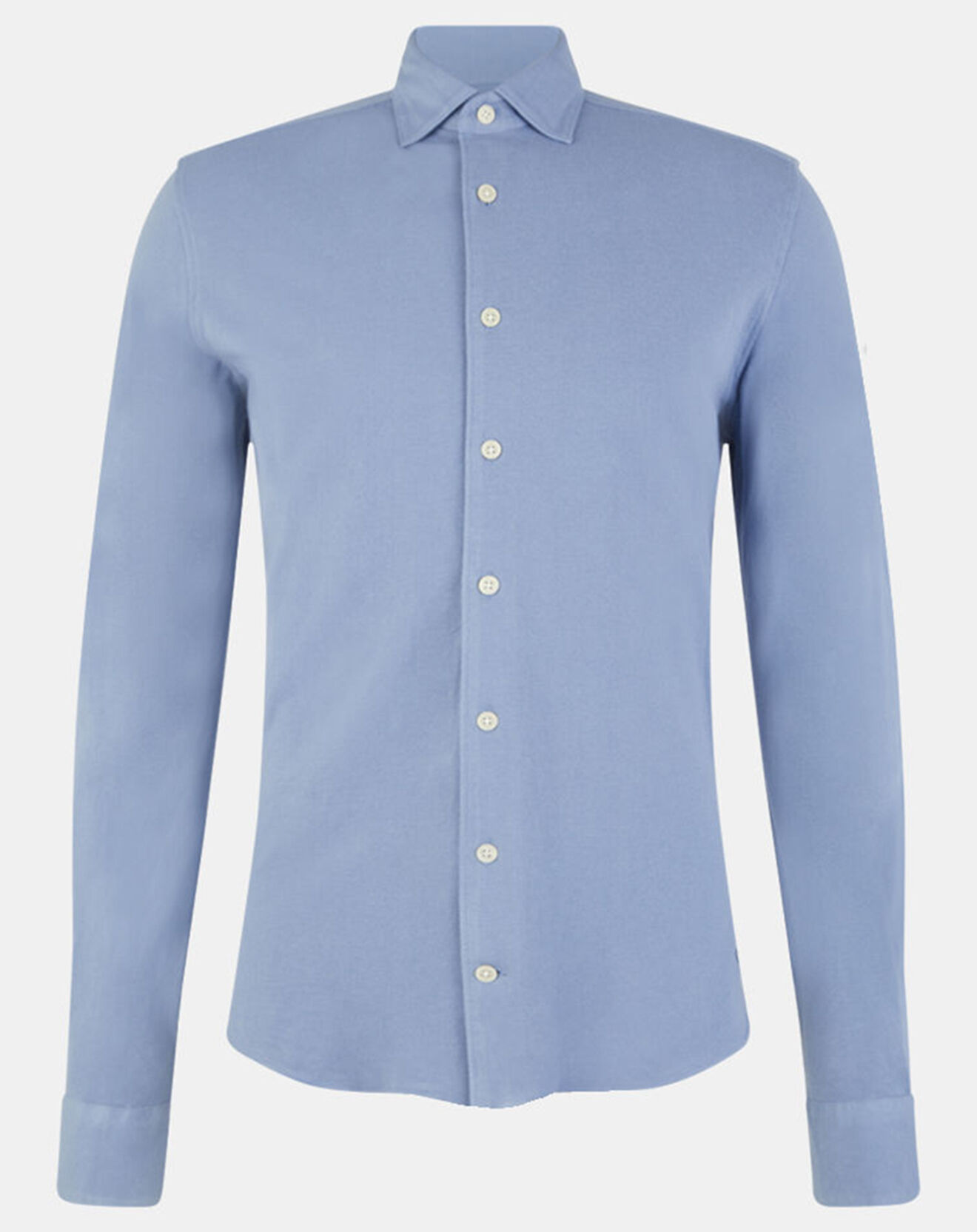 Hackett London Chemise Slim Fit Unie Piquée bleu chiné
