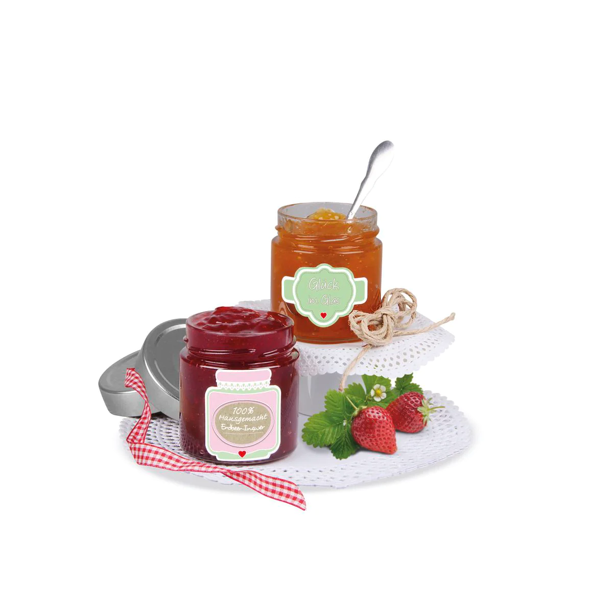 Lot de 24 étiquettes pot de confiture Dr Oetker Confiture Dr. Oetker