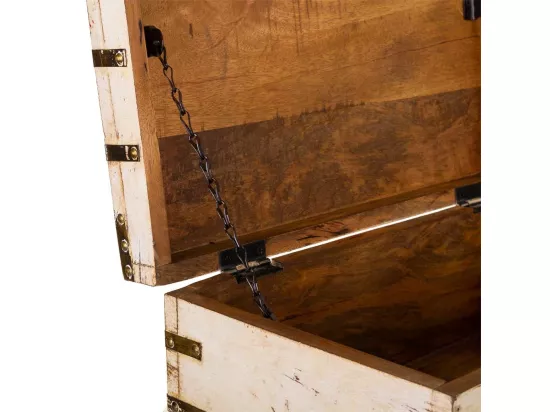 Coffre en bois artisanal 49x29x27h cm
