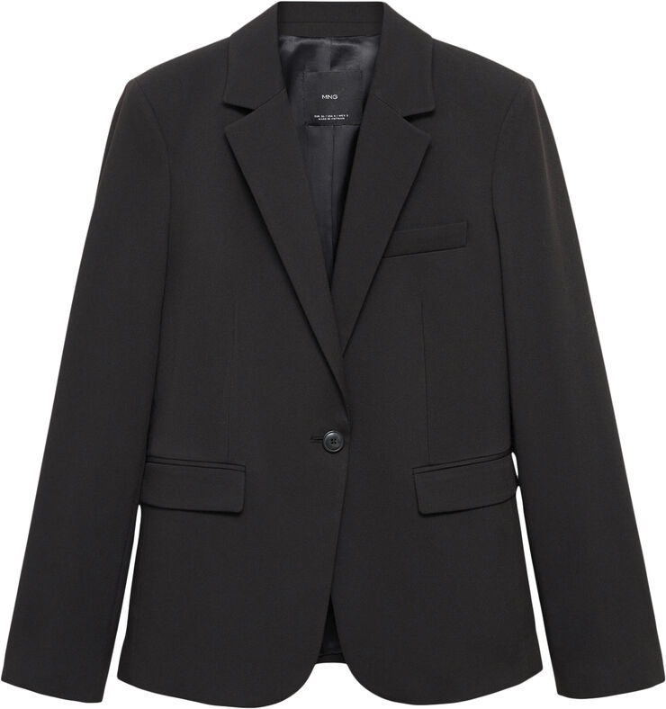 MANGO Fitted suit jacket Black