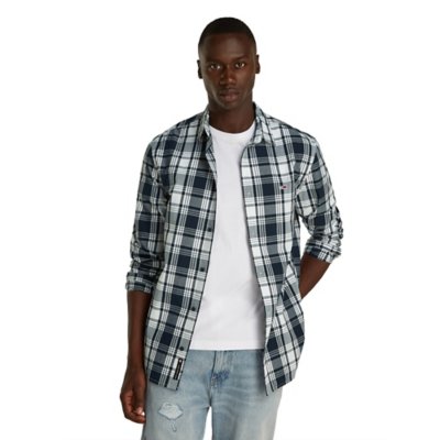 Chemise à manches longues homme Tjm Poplin check TOMMY HILFIGER