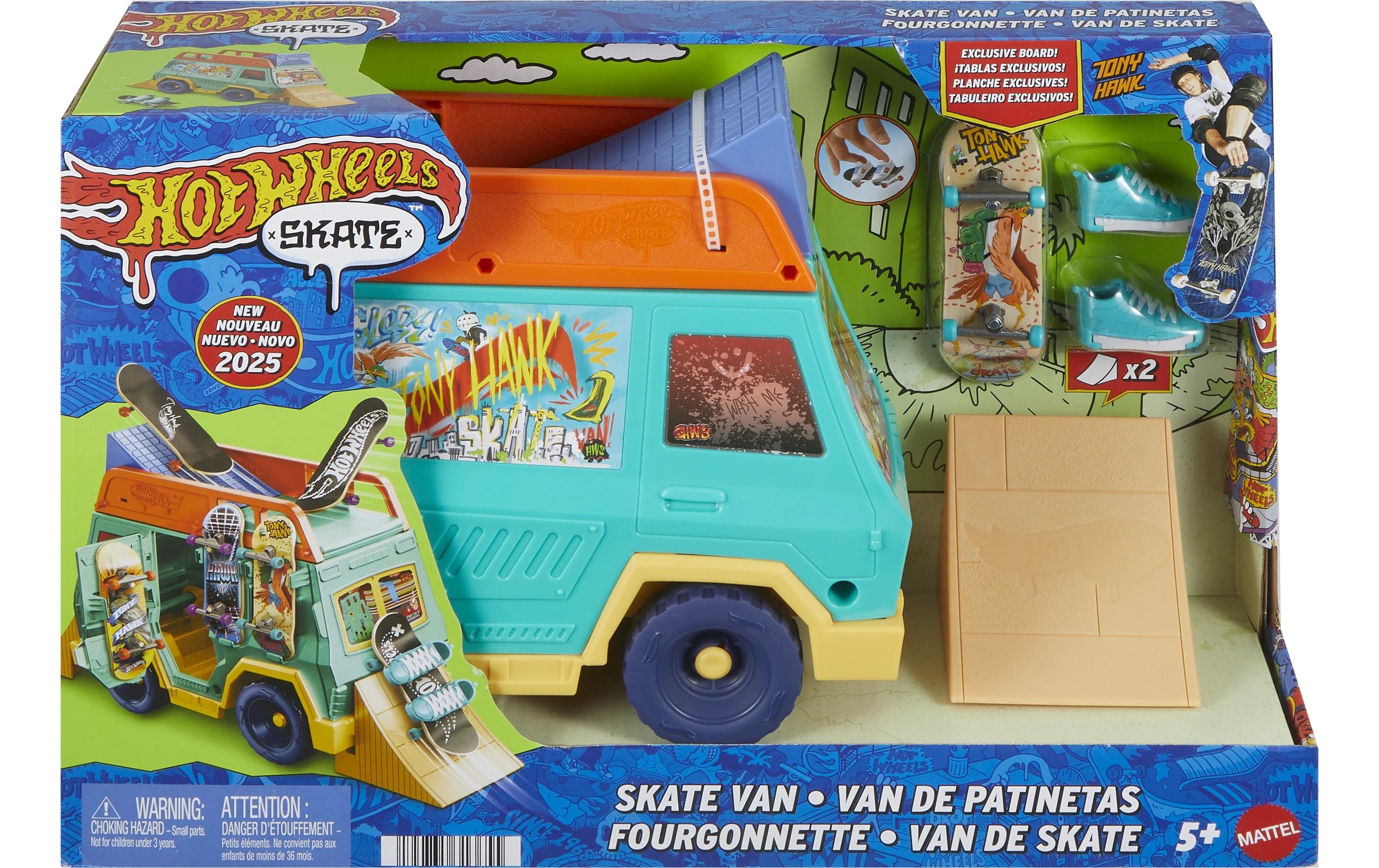 Skate SkatervanSpielset mit Fingerboard und abnehmbaren Skateschuhen