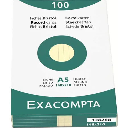 Exacompta 13828B Karteikarten, gelb