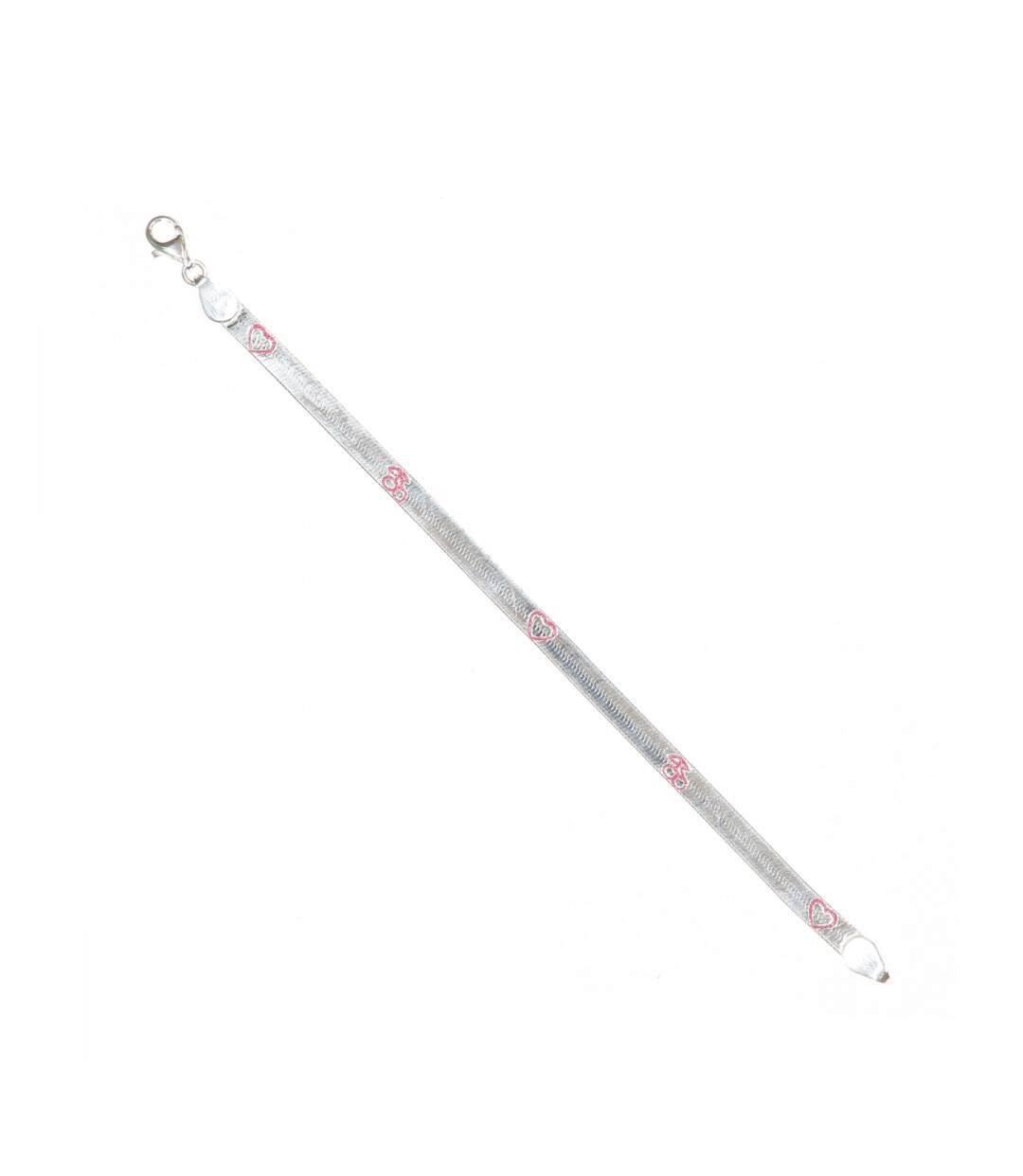 Bracelet Argenté cœurs rose Femme Le Temps des Cerises