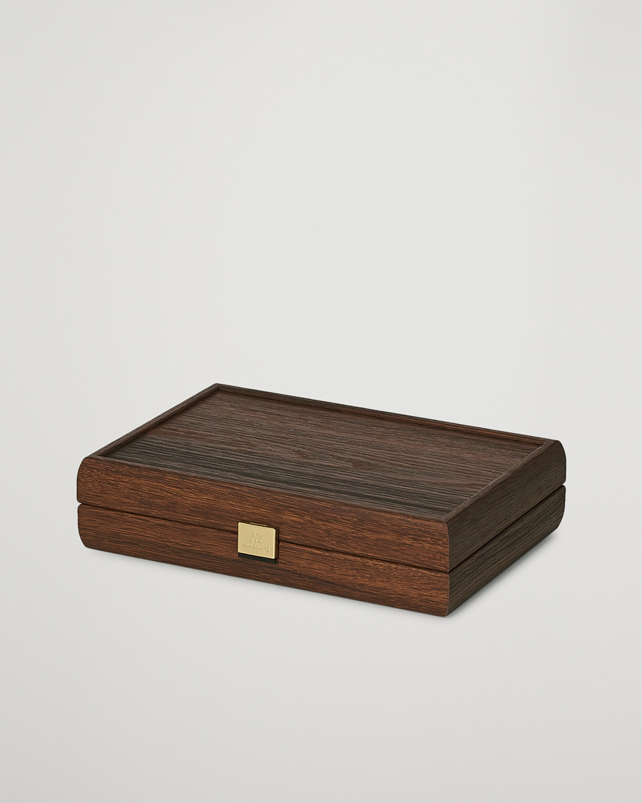 Manopoulos Wooden Card Case Dark Brown