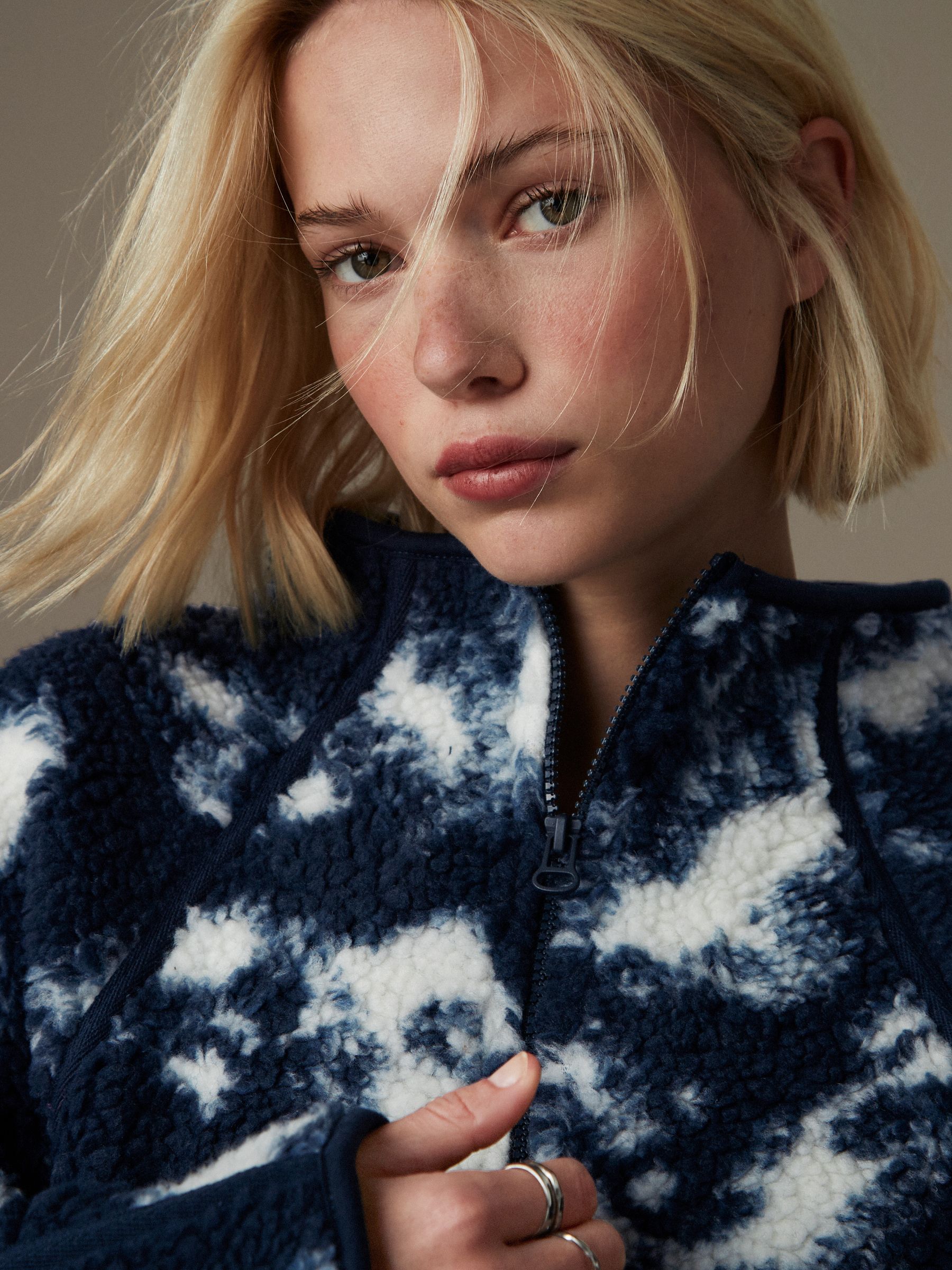 Blauw - Active Teddy Borg Fleece Jacket
