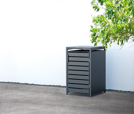 Mülltonnenbox, Stahl, 1er