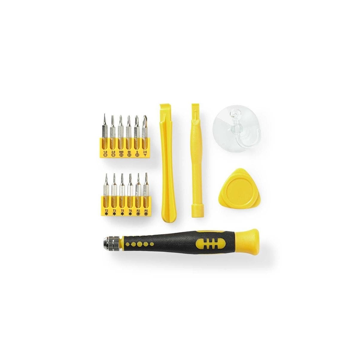 Nedis Phone/tablet repair set | 17-i-1 | PC / Smarttelefon / Tablett | Philips bits | Slissede biter | Pentalobe bits | Tri-wing bits