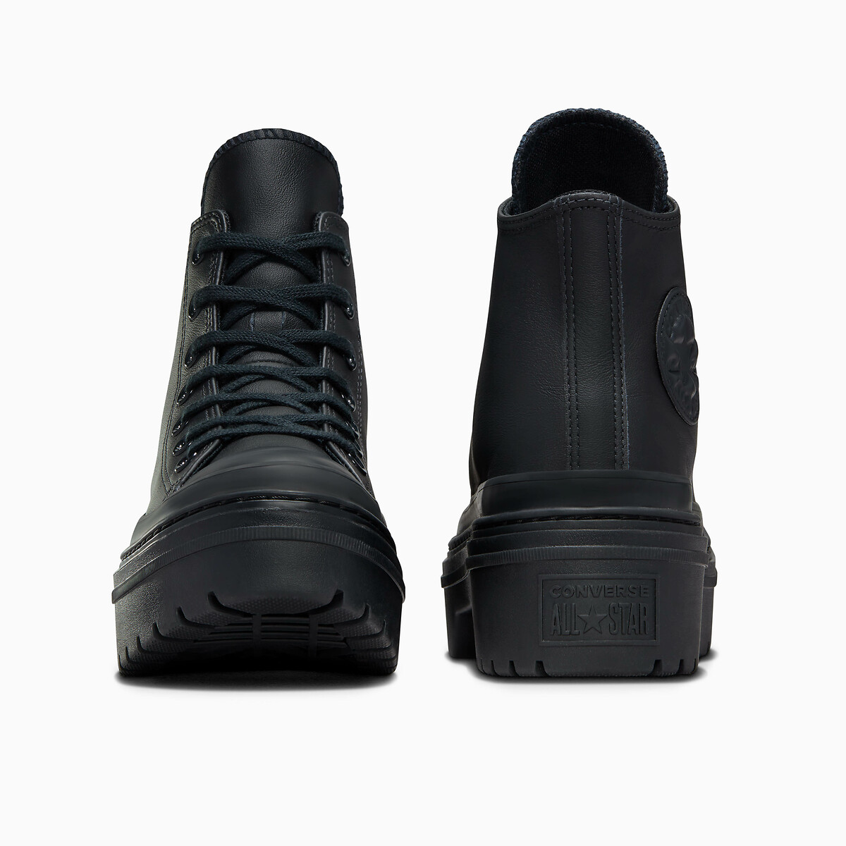 CONVERSE<br>Tênis All Star de couro com calcanhar tratorado