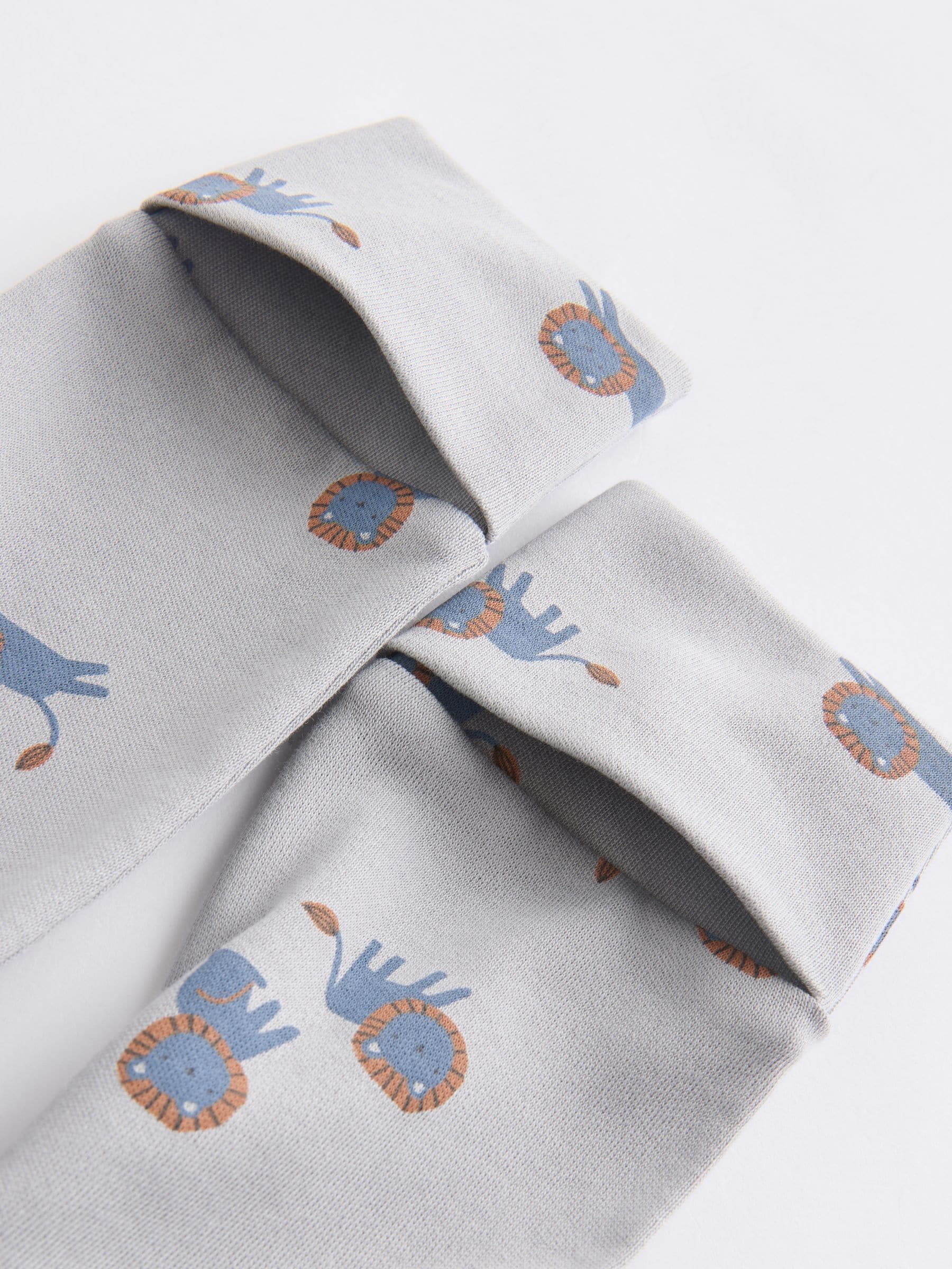 Blauwgroen - Set van 5 baby-pyjama's met patroon (0-2jr)