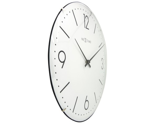 Wandklok Basic Dome wit Ø 35 cm