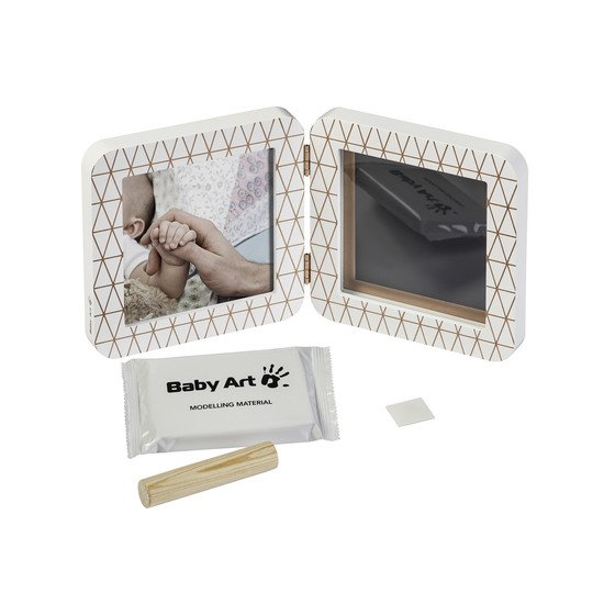 My Baby Touch cadre 2 volets   Blanc        de               Baby Art