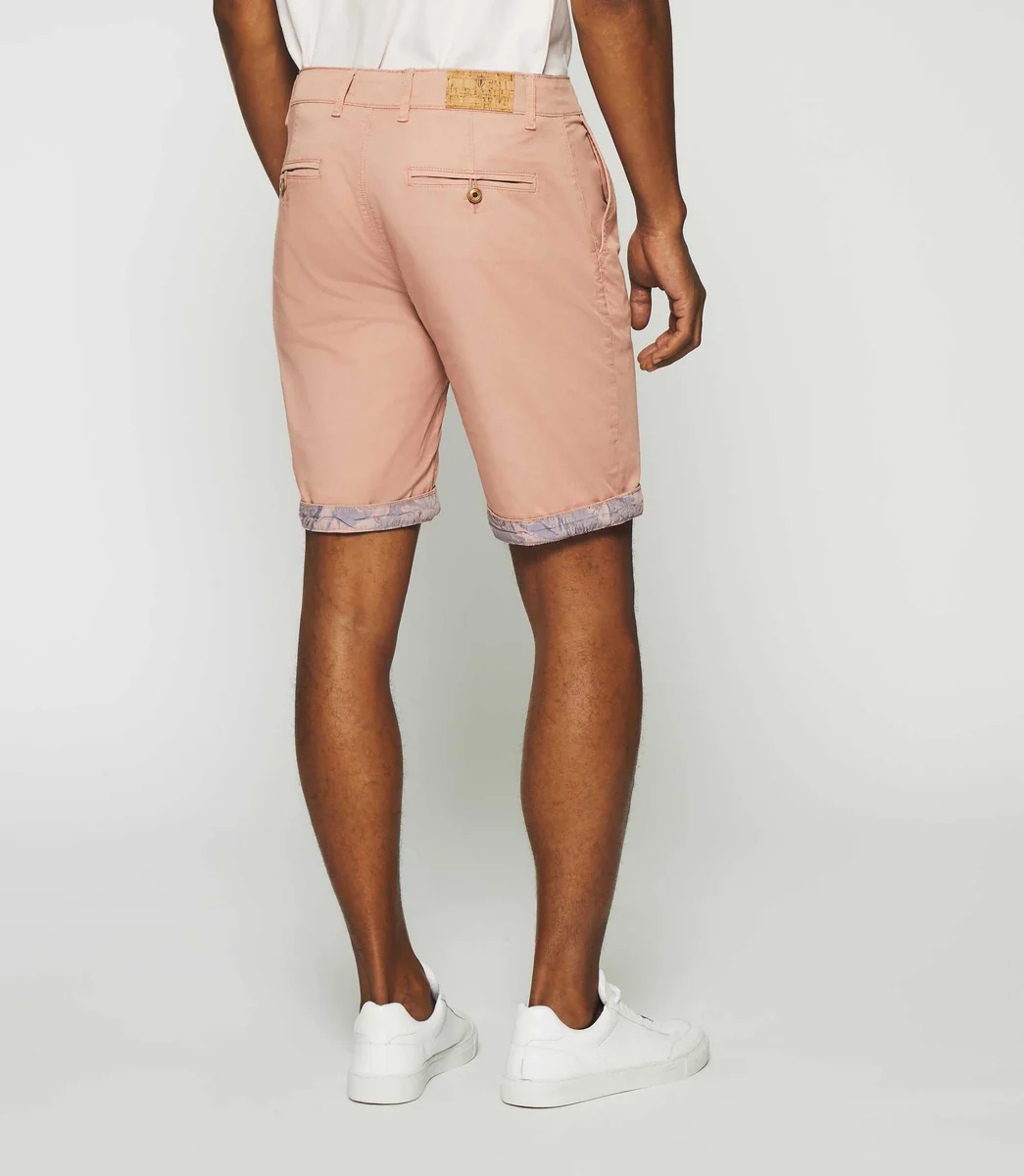 Bermuda en coton stretch rose