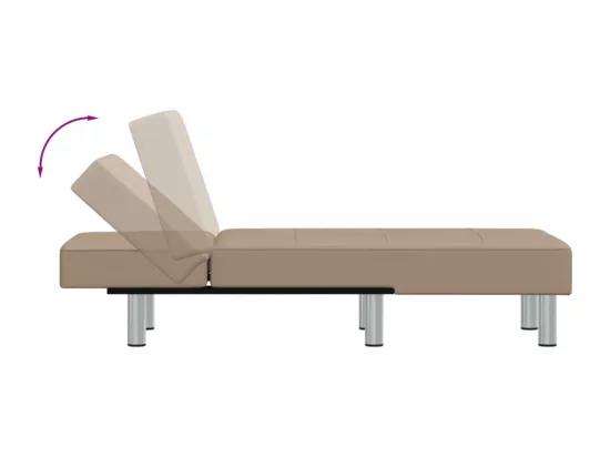 Prolenta Premium - Chaise longue capuccino similicuir