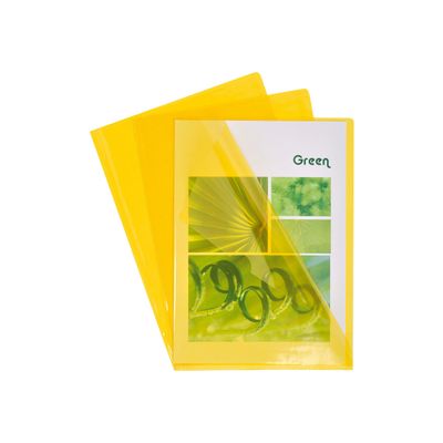 Exacompta - 10 Pochettes coin lisses - A4 - 13/100 - jaune translucide