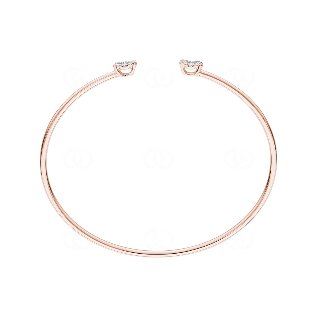 0.50 Karat Diamantarmreif offen 750/18 K Roségold