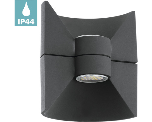 LED buitenwandlamp 2x2,5W 2x180 lm 3000 KH 17,5 cm antraciet