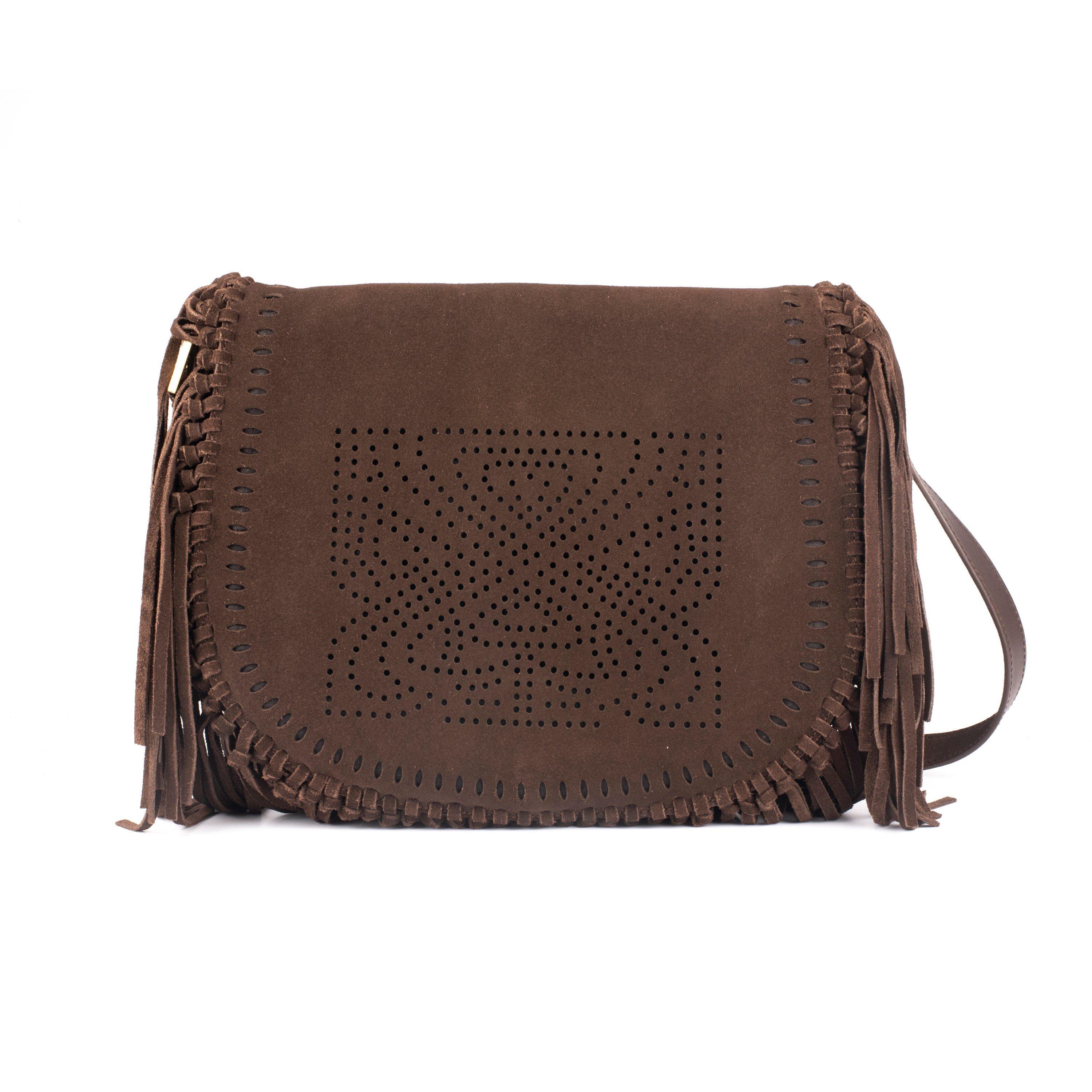 Biba Suede Fringe Shoulder Bag