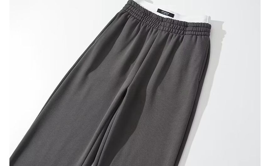 Haneliz - High Rise Applique Wijde Pijpen Joggingbroek