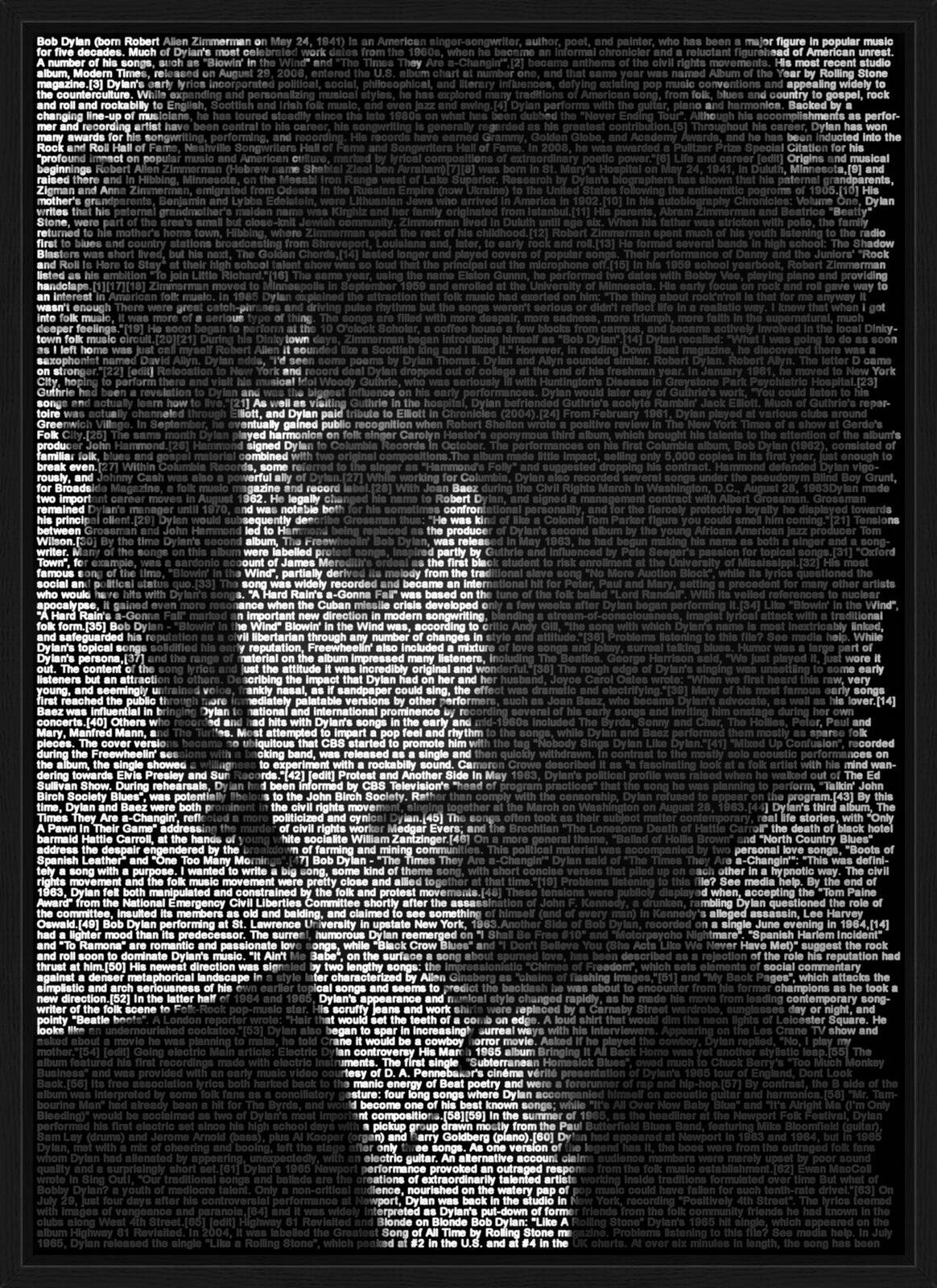 Bob Dylan by Ralph Ueltzhoeffer - Limited Edition. Edition of: 150. Signed.