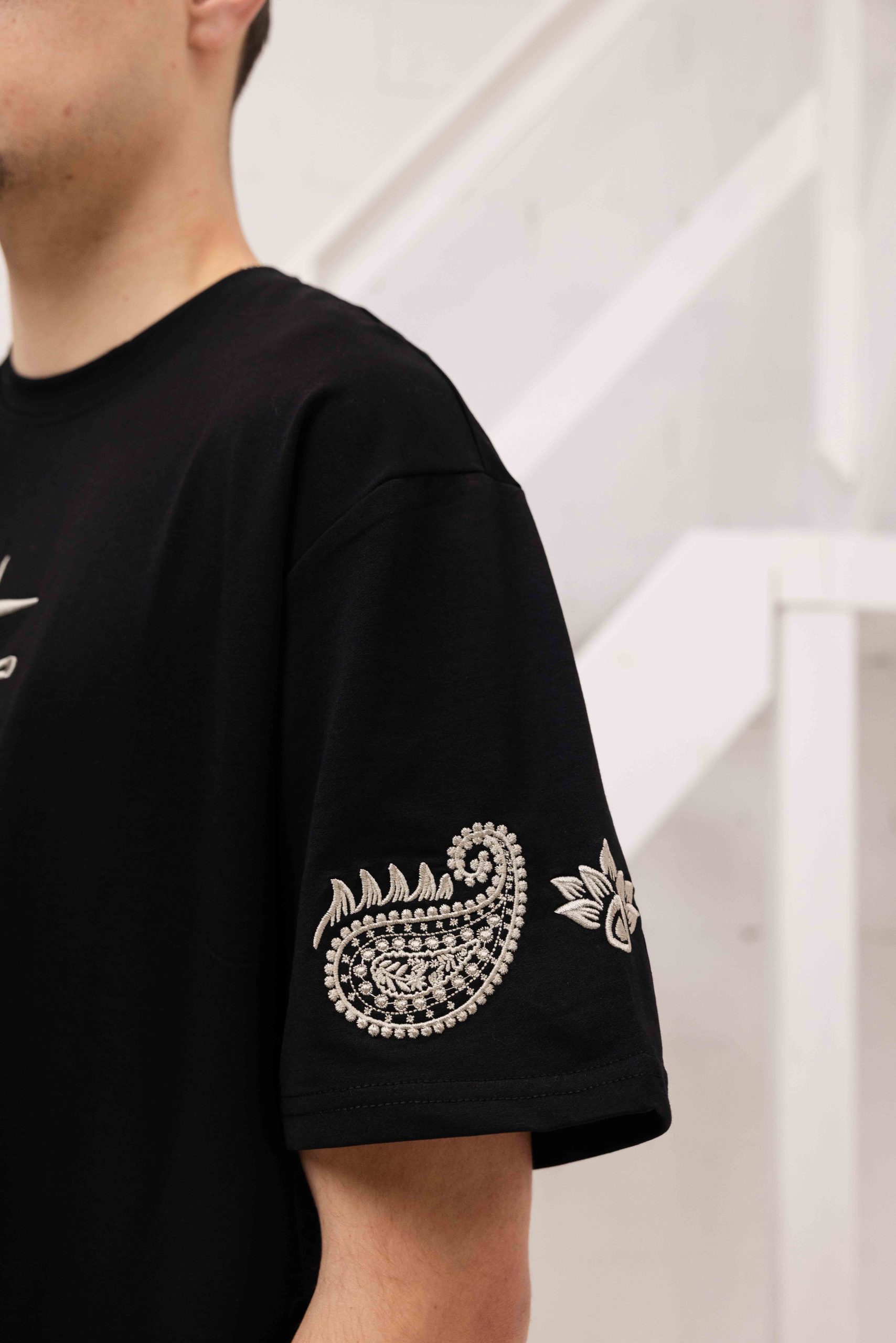 Project X Paris Embroidered T-Shirt Heren Zwart